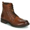 Jack & Jones JFW RUSSEL LEATHER Couleur Cognac -Kdopa shop 15633524 500 A