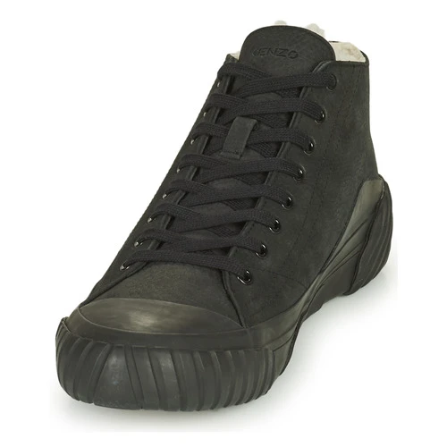 Kenzo TIGER CREST SHEARLING SNEAKERS Couleur Noir 5 Kenzo TIGER CREST SHEARLING SNEAKERS Couleur Noir – Image 3