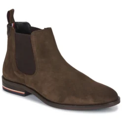 Tommy Hilfiger Signature Hilfiger Suede Chelsea Couleur Marron