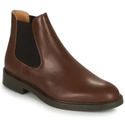 Selected SLHBLAKE LEATHER CHELSEA BOOT Couleur Marron