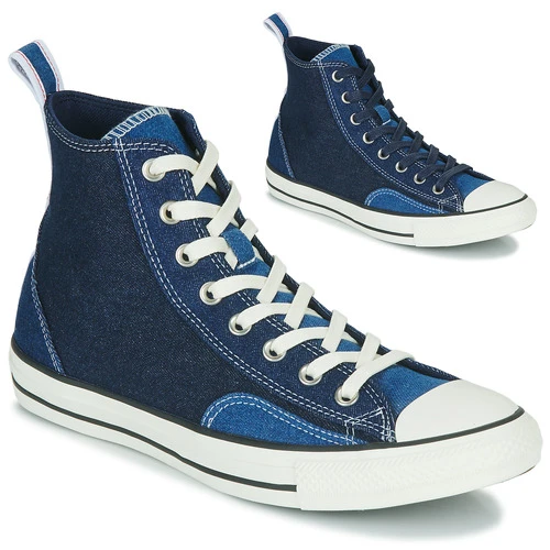 Converse CHUCK TAYLOR ALL STAR HI Couleur Bleu / Blanc 3 Converse CHUCK TAYLOR ALL STAR HI Couleur Bleu / Blanc
