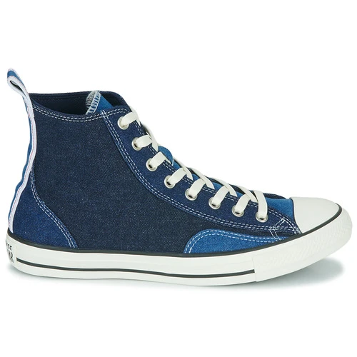 Converse CHUCK TAYLOR ALL STAR HI Couleur Bleu / Blanc 4 Converse CHUCK TAYLOR ALL STAR HI Couleur Bleu / Blanc – Image 2