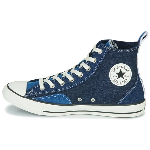 Converse CHUCK TAYLOR ALL STAR HI Couleur Bleu / Blanc 6 Converse CHUCK TAYLOR ALL STAR HI Couleur Bleu / Blanc – Image 4