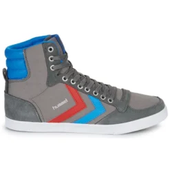Hummel SLIMMER STADIL HIGH Couleur Gris / Bleu / Rouge -Kdopa shop 24900374 500 B